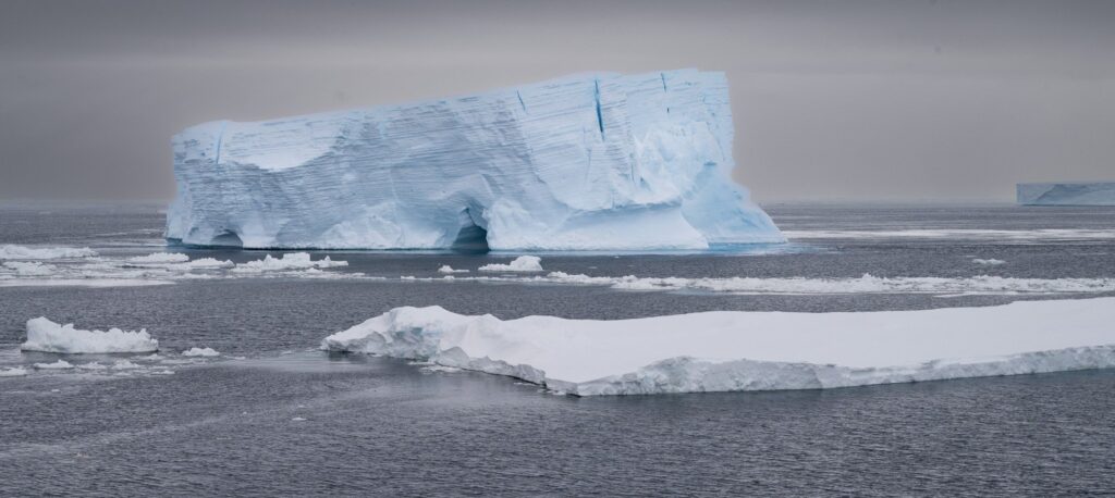 Floating Icebergs Antarctica